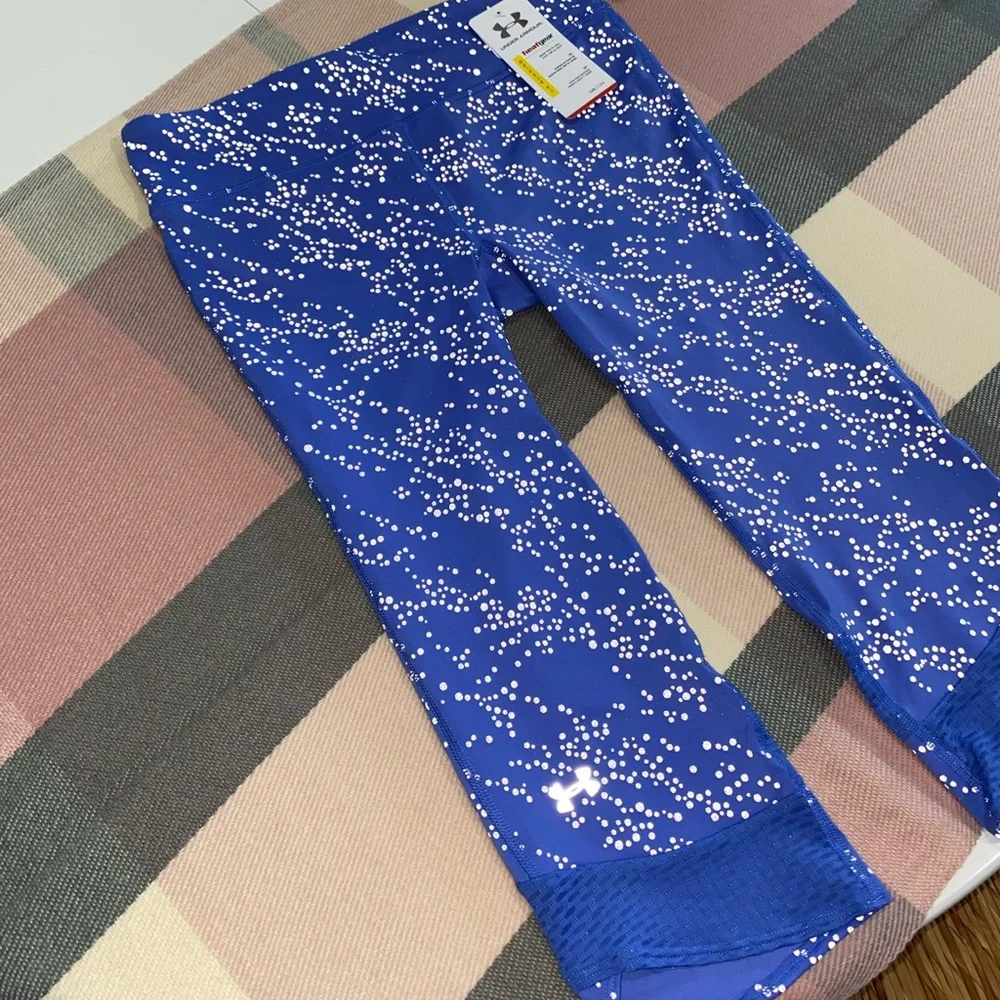 NWT! Under Armour Reflective Mirror Luminous Capri Running Leggings - Picture 3 of 11